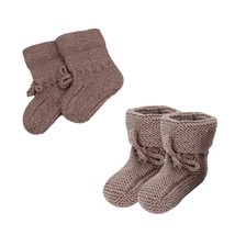 Hand Knitted Baby Wool Bootie Socks for Newborn and 0 to 12 Month Babies (as1, a - £7.90 GBP+