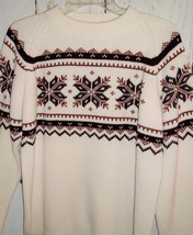 Vtg Sweater The BROADWAY University Shop Pullover snowflake Crewneck uni... - £23.64 GBP