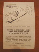 Vintage VII 7th Mickey Ski Trophy Trento Monte Bondone Advertising Adver... - £10.20 GBP