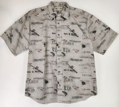Magellan Shirt Mens Large Gray Casual Dadcore Outdoor Fishing Sportswear - £18.68 GBP