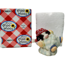 Vintage Enesco Mary's Moo Moos 1998 Rolling Pasture Cow Snow 372749 w/Box - $9.89