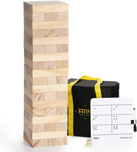 A11N Tumble Tower Game | 54 Blocks, Starts at 1.5 Feet Tall and Build to 3 Feet - £50.23 GBP