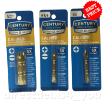 Century Drill &amp; Tool Caliber  #1 #2 #3 #1/6 Doub End Screwdriving Bits Set - $17.81