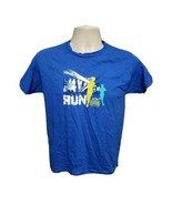 NYRR Mighty Milers Run For Life Youth Medium Blue TShirt - $371.72 MXN