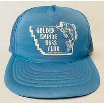 Vtg Golden Empire Bass Club Bakersfield Ca Trucker Snapback Hat Mesh 946A - $33.81