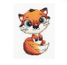 Klart counted cross stitch kit &quot;Abby the Fox&quot; 11x14.5cm, DIY - £10.79 GBP