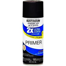 FLAT BLACK PRIMER Ultra Cover spraY Paint American Accents RUST-OLEUM 32... - $586.24 MXN