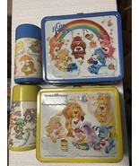 Care Bears &amp; cousins metal lunchbox and thermos - $1,119.50 MXN