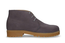Men&#39;s desert boots vegan suede chukka grey shoes ankle casual with rubbe... - $135.85