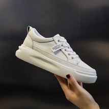women Platform Sneakers Female Genuine Leather Walking Sneakers Loafers For Wome - £43.61 GBP