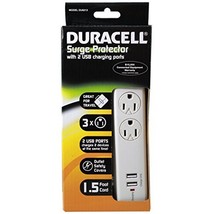 Duracell Surge Protector With 2 USB Charging Ports White - $298.05 MXN