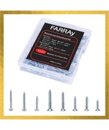 FARRAY 224 PCS Galvanized Wood Screws Assortment Kit, Phillips Screw Set - £7.18 GBP