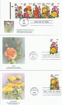 6 FDC 1994 29C SUMMER GARDEN FLOWERS ROSE ZINNIA LILY GLADIOLA FREE SHIP... - £11.07 GBP