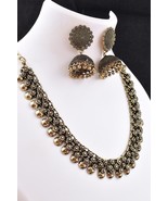 Chapado en Oro Collar Pendientes Mujeres Bollywood Elegante Fantástico Set - £29.59 GBP