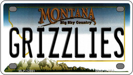 Grizzlies Montana Novelty Mini Metal License Plate Tag - £11.95 GBP