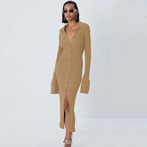 Knit Long Sleeve Sweater Maxi Dress(D0102HG77FV.) - £51.57 GBP