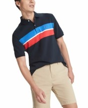 Tommy Hilfiger Men&#39;s Paul Stripe Polo Shirt Sky Captain Blue-Size Xsmall - £23.92 GBP