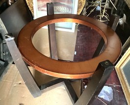 75% OFF Item 1190 Round Copper round Table Finished with Black Accent Legs - $98.01