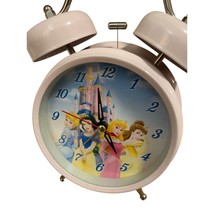 Disney Princess Alarm Clock Double Bell desk top  Purple Batter Cover mi... - £15.43 GBP