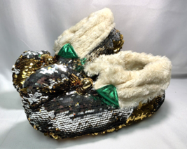 Dan Dee Collectors Choice Elf Sequin Jingle Slippers Shimmer Size L-XL (... - £24.67 GBP