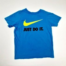 Nike Just Do It Little Boys T-shirt Size Medium Blue DF3 - £6.34 GBP