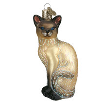 Old World Christmas Siamese Tan Cat Christmas Ornament 12243 - £13.96 GBP