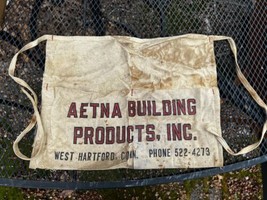 Vintage Aetna Building Products Nail Pouch Apron West Hartford CT Connec... - £19.54 GBP