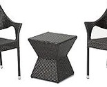 Christopher Knight Home Arlington Outdoor Wicker Chat Set with Stacking ... - $358.99