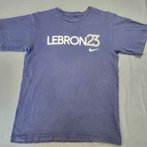 Nike Lebron James 23 T-Shirt Boy Size L 14-16 Blue Graphic Short Sleeve Crew Top - £5.99 GBP