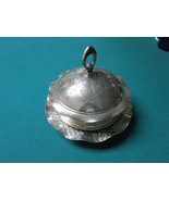 ANTIQUE HARTFORD COVERED SILVERPLATE BOWL DOMED BUTTER DISH RARE - $170.99 CAD