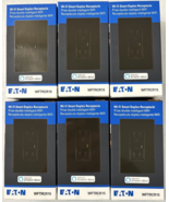 6 x Eaton WFTRCR15-BK-SP-L Black Wi-Fi Smart Receptacle Amazon Alexa 15A... - $37.89