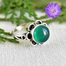 Green Onyx Gemstone 925 Sterling Silver Ring Handmade Jewelry All Size - £5.79 GBP