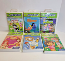 Lot of 6 Leapfrog Leapster Learning Games w/ Cases Nemo Dora Disney Pet-... - $22.76