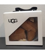 UGG Australian Jesse Bow 2 Sunshine Perf Sheepskin Brown Crib Booties Sz... - $53.86