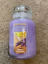Yankee Candle Lemon Lavender Scented Large Jar 22 oz NEW - £22.36 GBP