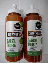 2X ZAASCHILA CHILE DE ARBOL SALSA TAQUERA - 2 BOTTLES OF 9.4oz EACH - FR... - $371.00 MXN