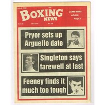 Boxing News Magazine July 9 1982 mbox3097/c  Vol 38 No.28 Pryor sets up Arguello - £3.08 GBP