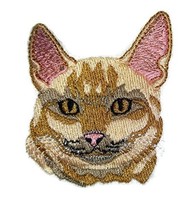 Amazing Custom Cat Portraits[Abyssinian Cat Face ] Embroidered Iron On/Sew Patch - $10.29