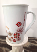 2013 Starbucks Christmas Coffee Mug Tall Cup Poinsettia Flowers 12 Oz Holiday - £7.37 GBP