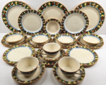 23 Pc Adams Della Robia Multicolor On Cream Plates Bowls Cup Vintage Eng... - £151.01 GBP