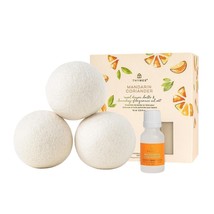 NIB Thymes Wool 3 Dryer Balls &amp; Laundry Fragrance Oil Set - $19.75