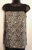 Anne Taylor LOFT Sleeveless Blouse Shirt size XS Leopard Print Womens Ta... - $14.79