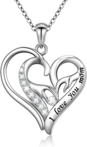 Mother&#39;s Day Gifts for Mom from Daughter Son, S925 Sterling Silver Necklaces for - £21.55 GBP