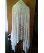 VTG Lace Fabric Tablecloth? 93x69 - £23.59 GBP