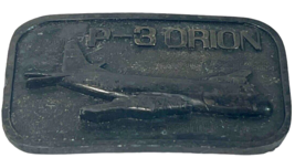 NAVY Military Belt Buckle Lockheed P-3Orion Solid Brass &quot;NO BELT LOOP&quot; V... - $19.75