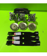 Husqvarna YTH24K48 48&quot; Lawn Mower Deck Rebuild Kit Spindles Blades Belt ... - $108.85
