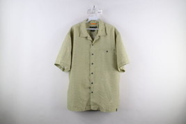 Royal Robbins Mens Large Distressed Geometric Rayon Camp Button Shirt Green - £19.34 GBP
