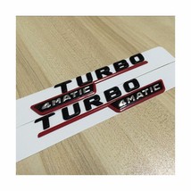  NEW 2X Black RED 4MATIC FENDER BADGE Side Decal CLA200 CLA250 CLA45 AMG  - $15.76
