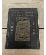 Vintage 1940 Centennial Souvenir Restaurant Antoine New Orleans LA Booklet - $28.76 CAD