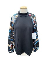 Calligraphie  Embroidered Floral Sheer Long Sleeved Top Size Large NWT - £19.46 GBP